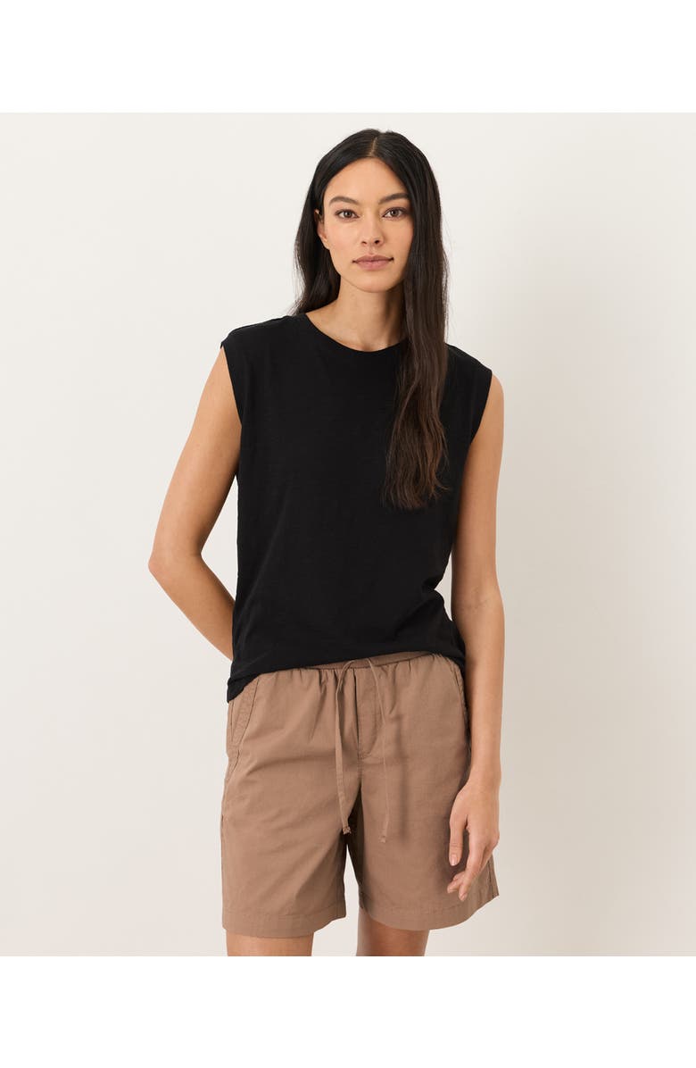 Pact Organic Cotton Featherweight Slub Relaxed Muscle Tee, Main, color, Black