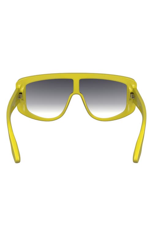 Victoria Beckham Denim 61mm Tea Cup Shield Sunglasses In Green