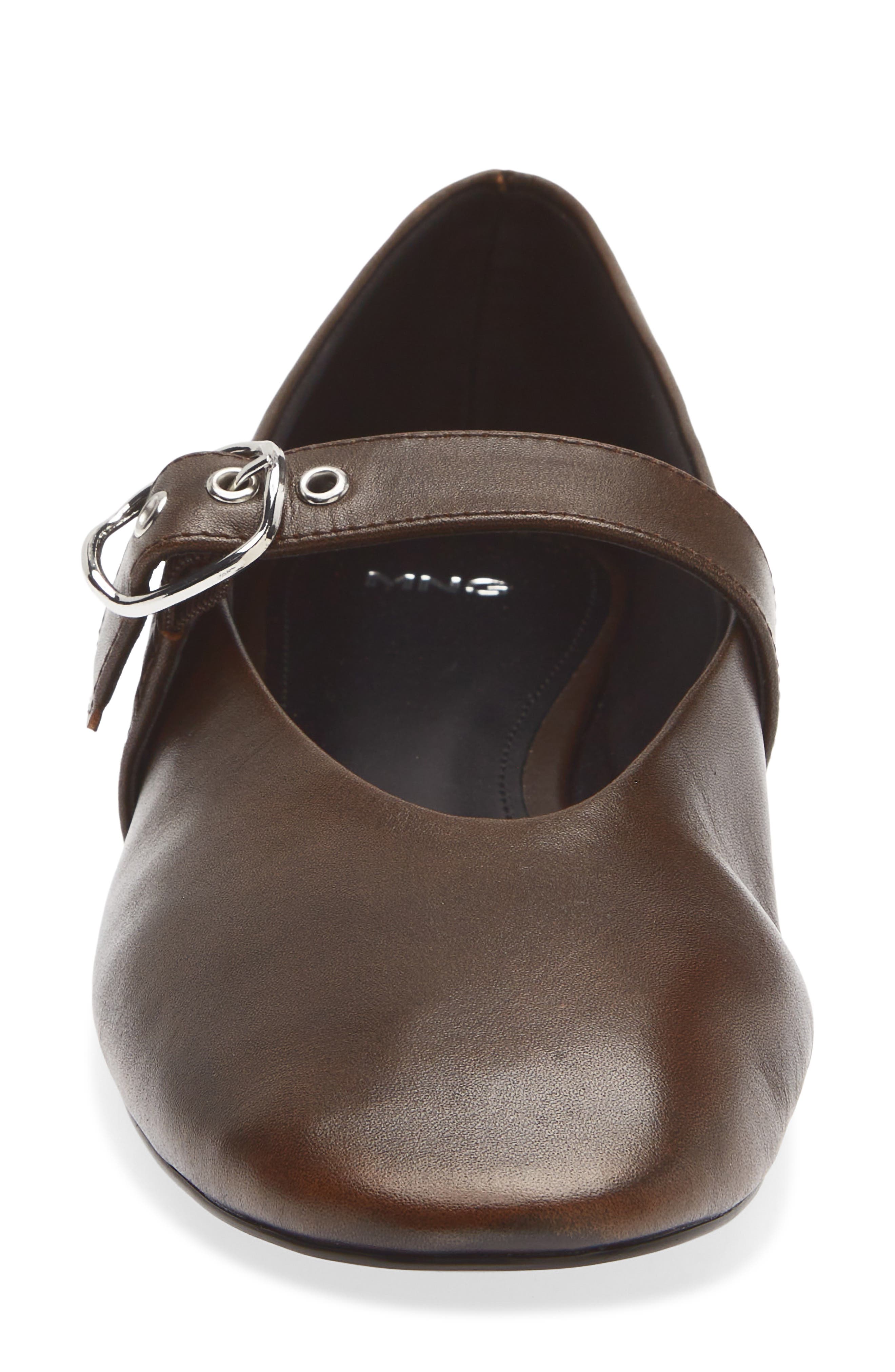 Mary Jane Ballet Flat, Alternate, color, DARK CHOCOLATE