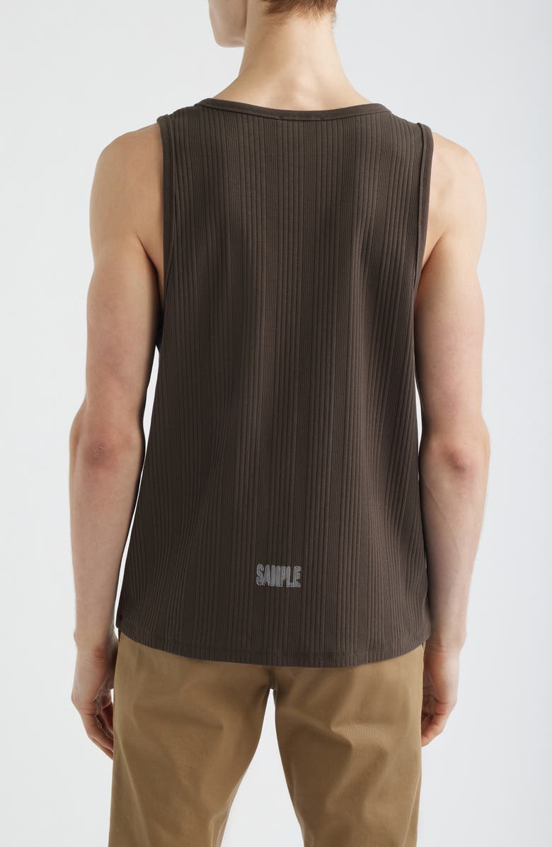 Madewell Textured Rib Tank, Alternate, color, Chocolate