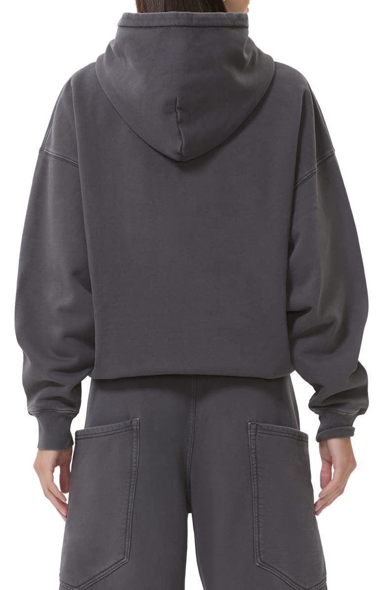 AFRM Blake Cotton Hoodie, Alternate, color, Onyx