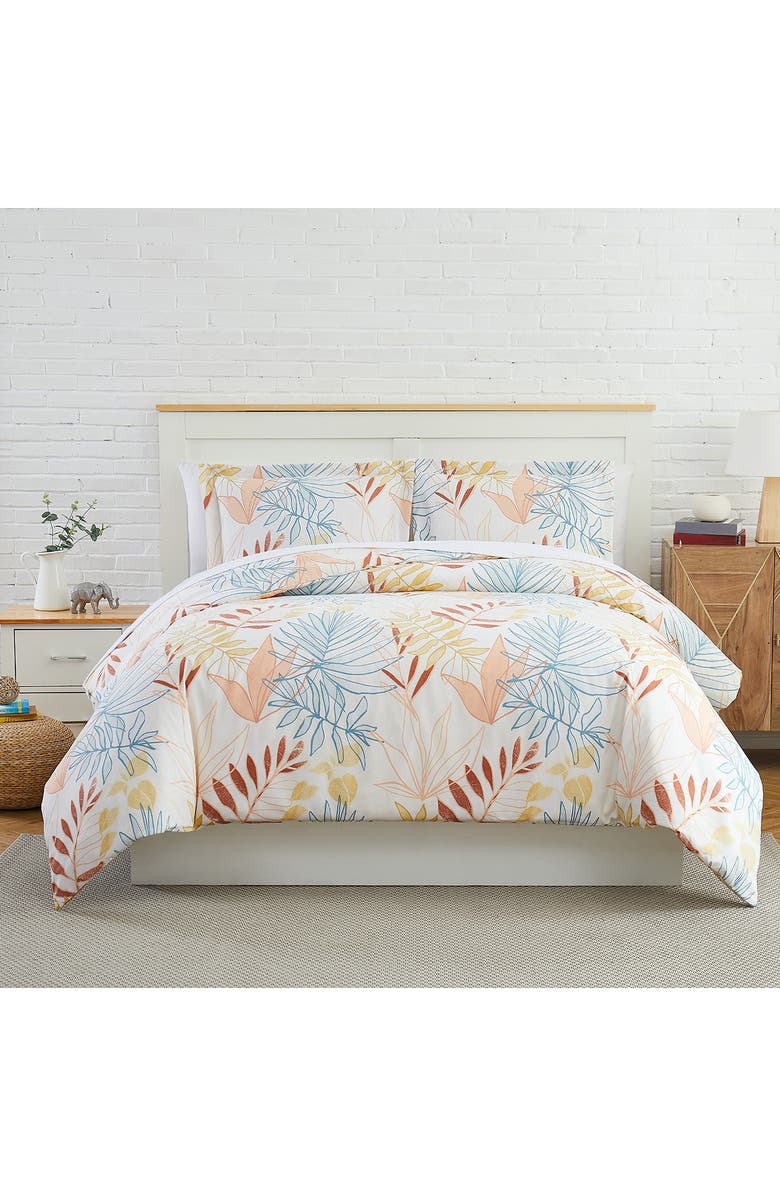 SOUTHSHORE FINE LINENS Tropic Leaf Duvet Cover Set, Alternate, color, Tropic Leaf
