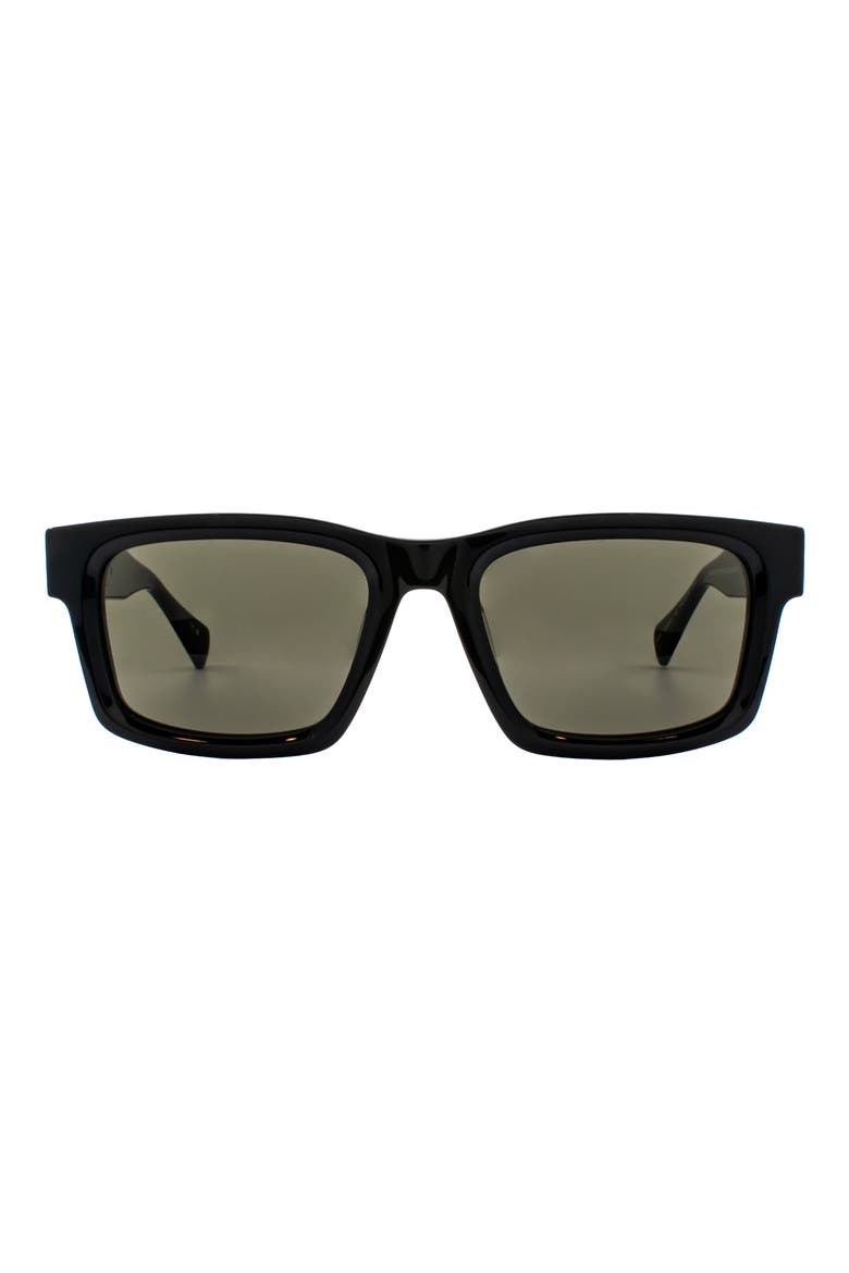 Aden 54mm Square Sunglasses, Main, color, GLOSS BLACK