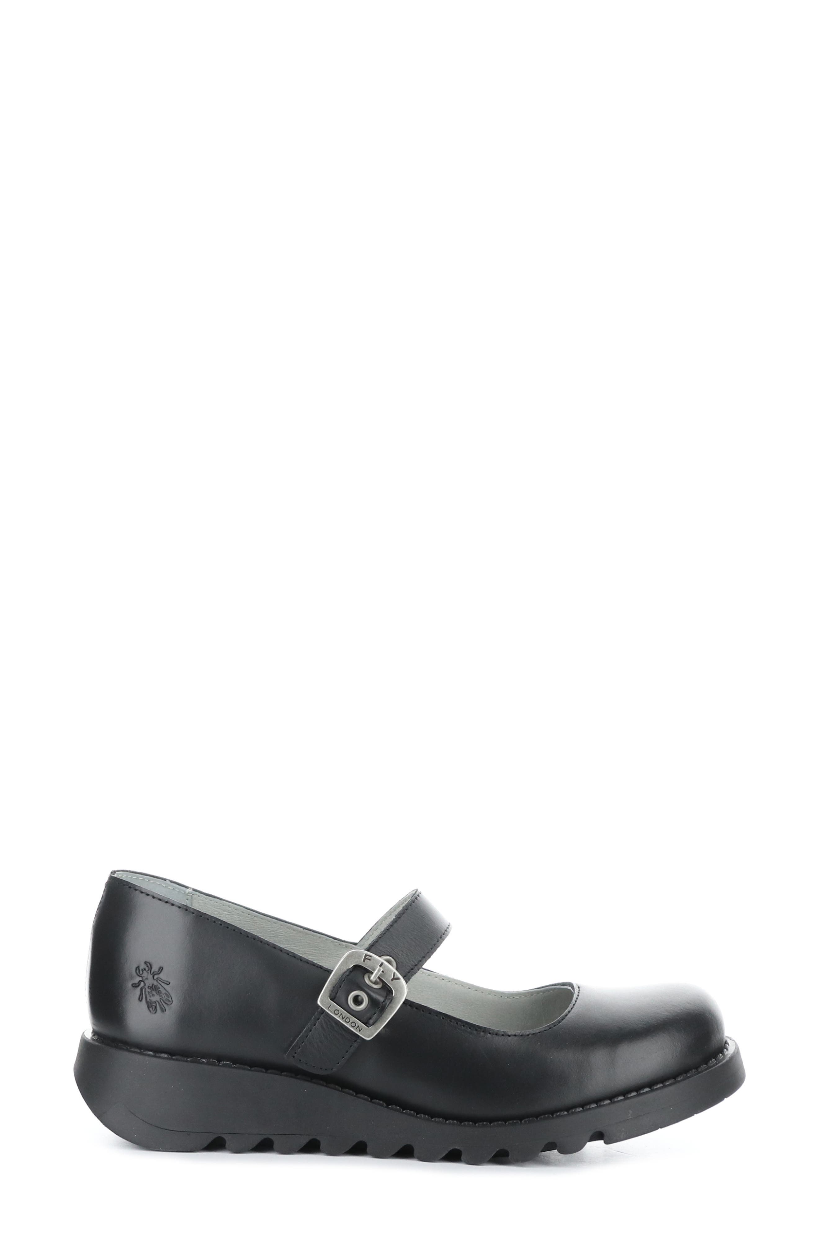 Fly London Samp Mary Jane Loafer, Alternate, color, Black Rug