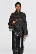 COS Leopard-print Fluid Scarf-detail Top