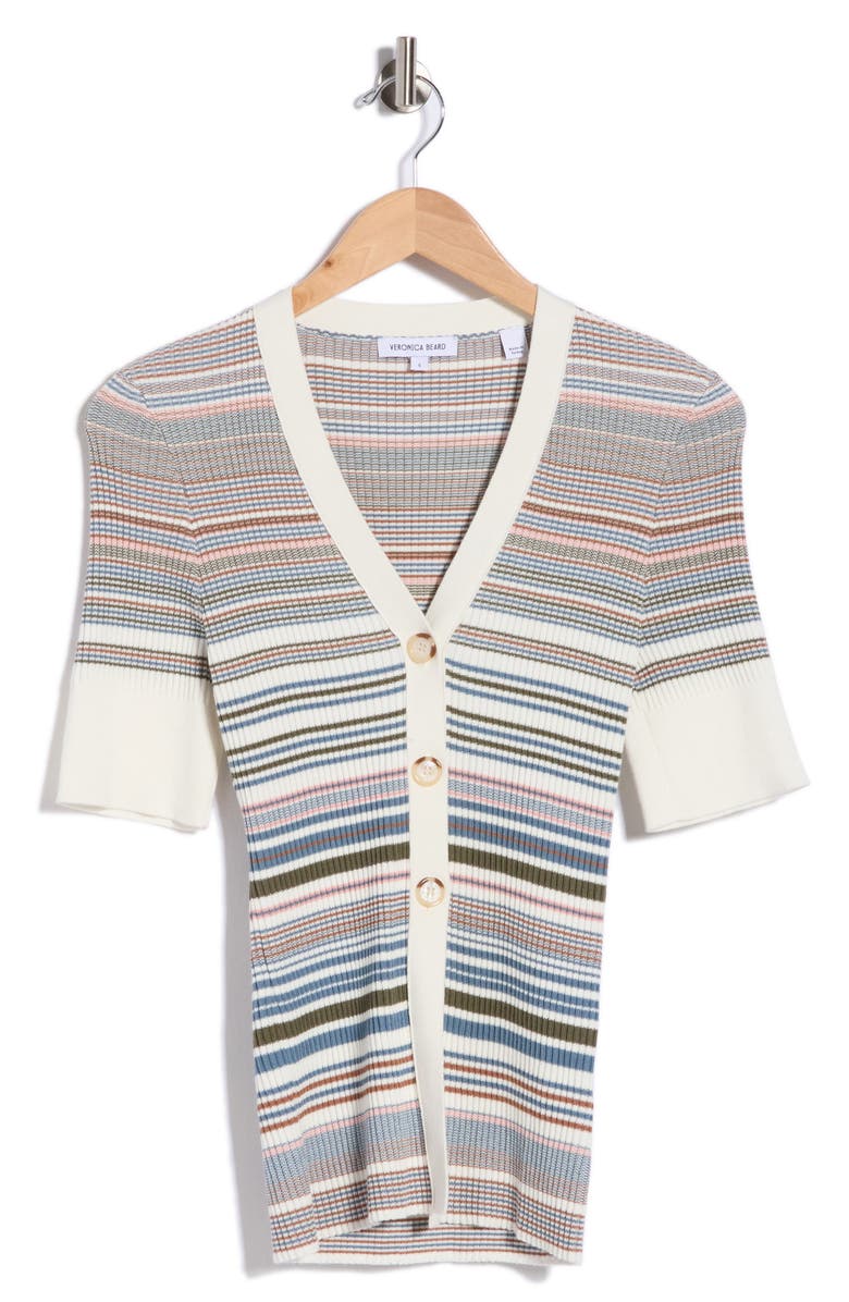 Veronica Beard Fawne Cardigan, Alternate, color, Dove Multi