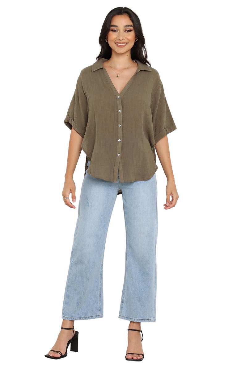 Petal & Pup Dion Short Sleeve Linen Button-Up Shirt, Alternate, color, 