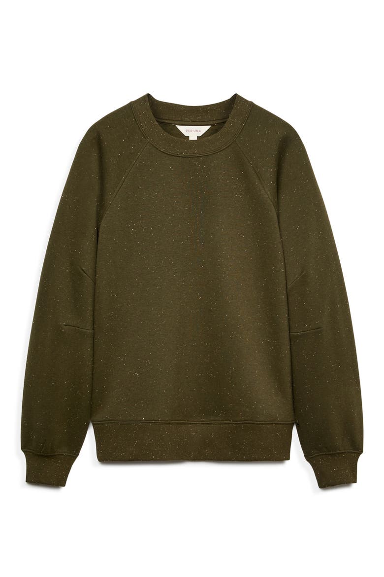 Flecked Sweatshirt, Alternate, color, DARK KHAKI