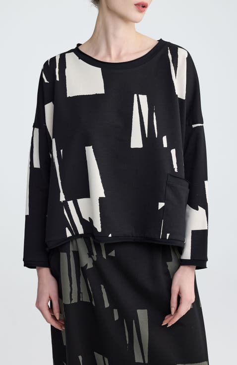 Nerina Cropped Graphic Blouse