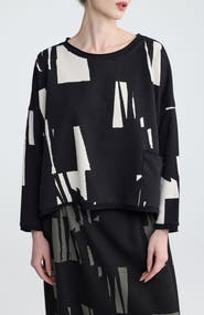 LUUKAA Nerina Cropped Graphic Blouse