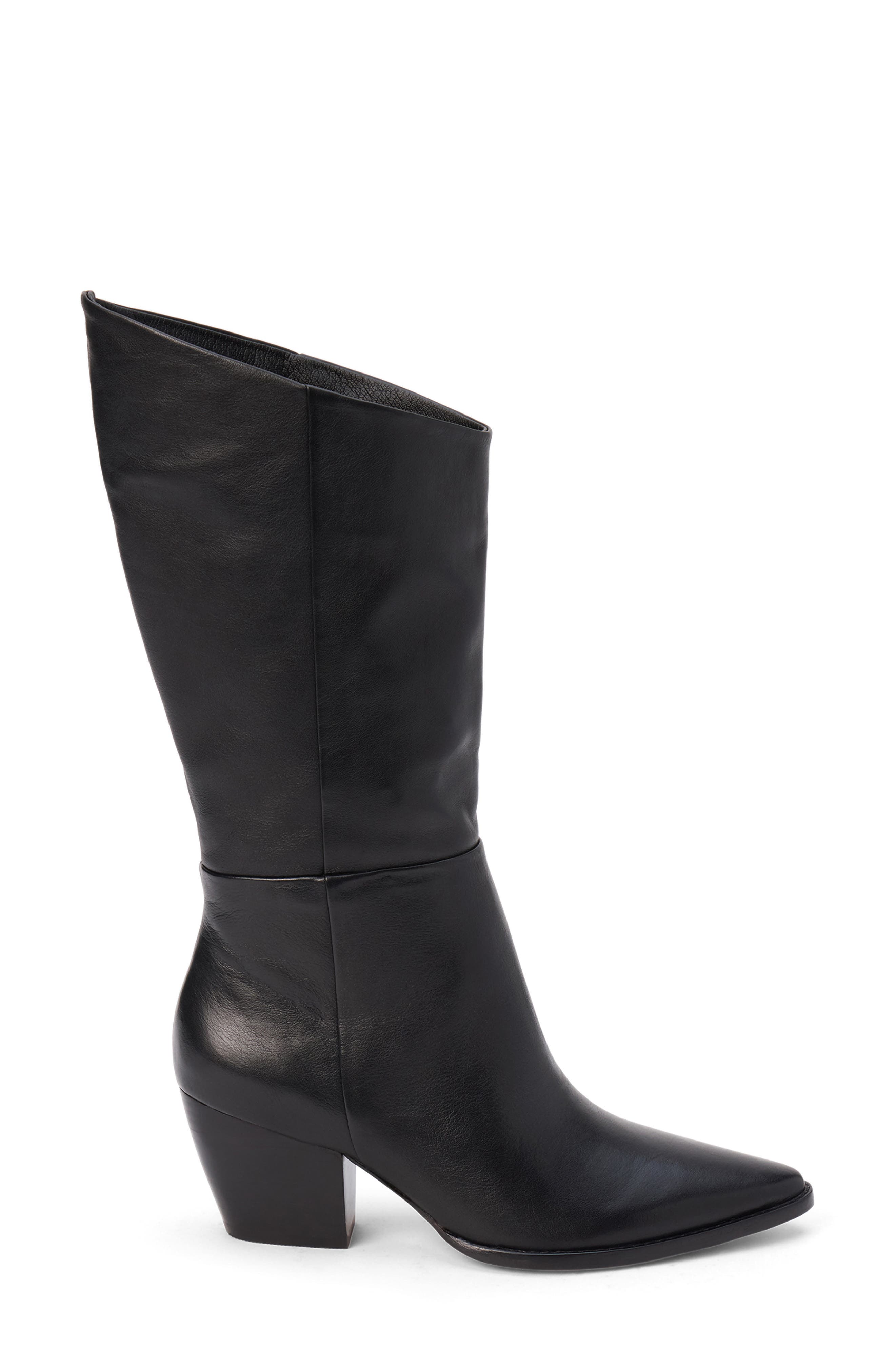 Edie Pointed Toe Boot, Alternate, color, BLACK