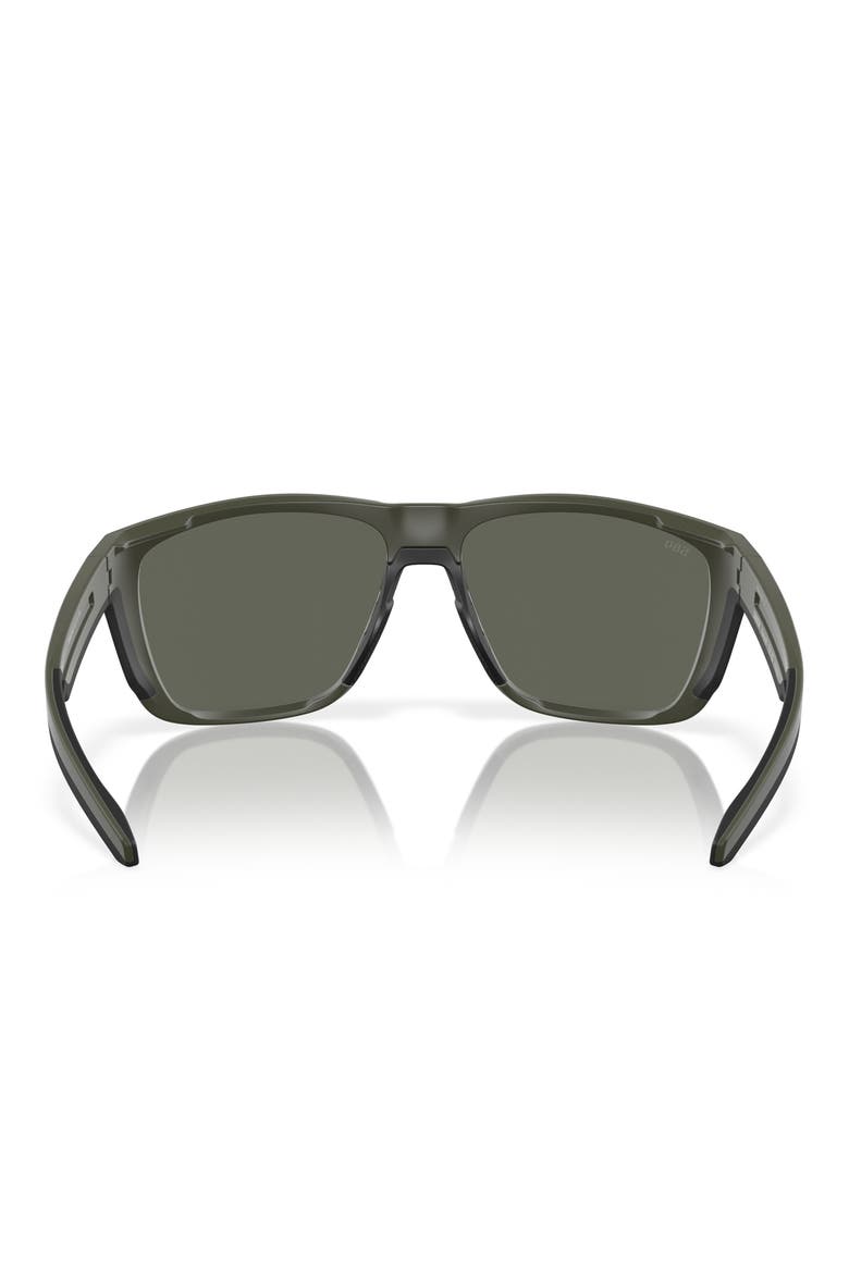 62mm Polarized Square Sunglasses, Alternate, color, MATTE OLIVE/ GRAY 580G