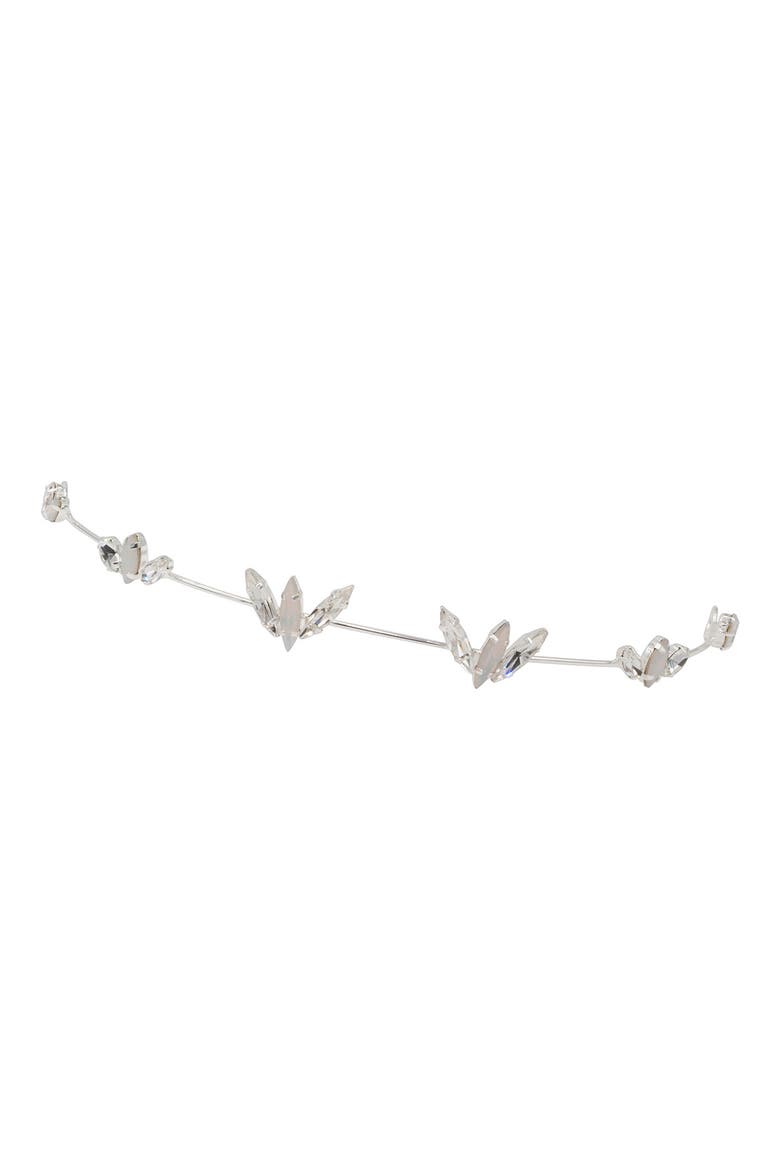 Meara Austrian Crystal & Opal Halo Comb, Main, color, SILVER