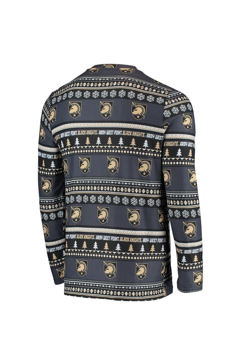 Men's Concepts Sport Black Army Black Knights Ugly Sweater Knit Long Sleeve Top and Pant Set, Alternate, color, Black
