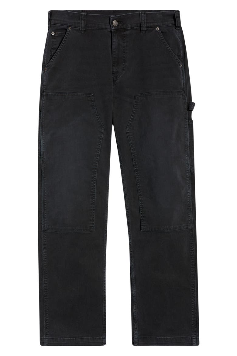 Double Knee Stretch Cotton Carpenter Pants, Alternate, color, BLACK