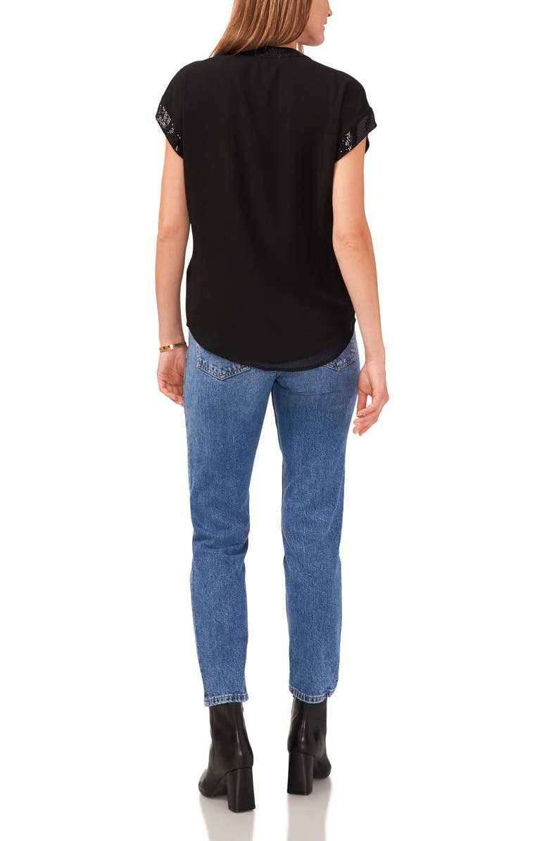 Vince Camuto Sequin Trim Top, Alternate, color, 