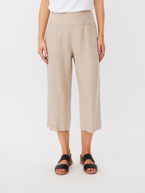 Mapallas Linen Cropped Trousers