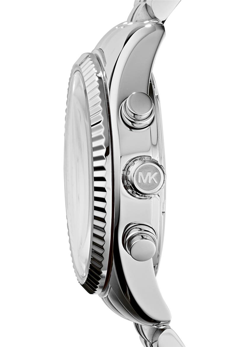 'Lexington' Chronograph Bracelet Watch, 38mm, Alternate, color, SILVER