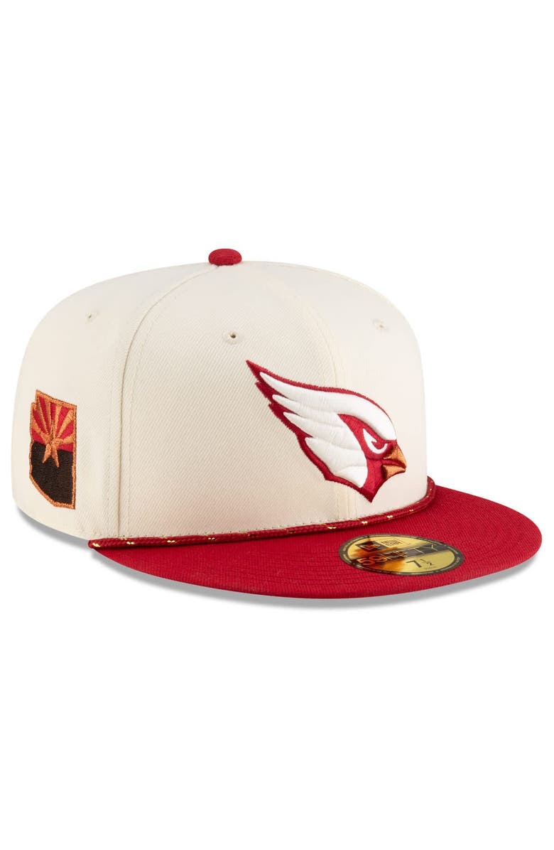 New Era Men's New Era  Natural/Cardinal Arizona Cardinals 2025 Rivalries Collection Sideline Rope 59FIFTY Fitted Hat, Alternate, color, Natural