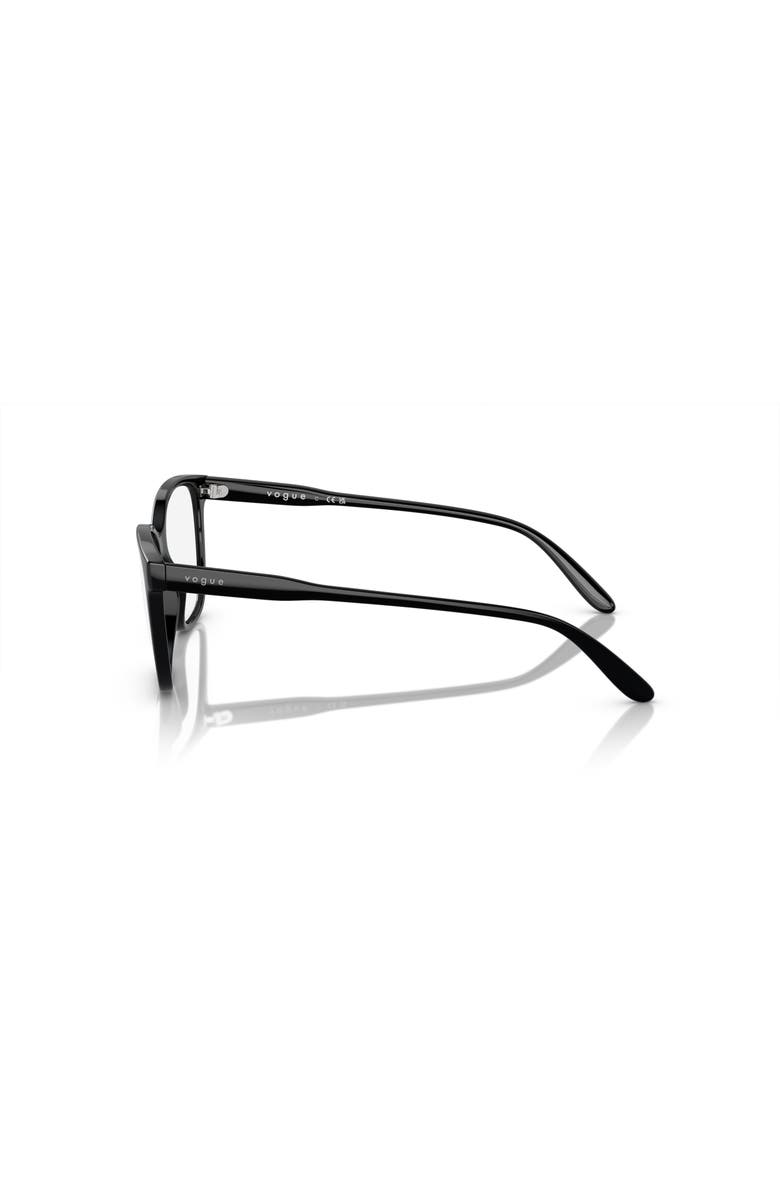 Vogue Eyewear 53mm Rectangle optical glasses, Alternate, color, Black