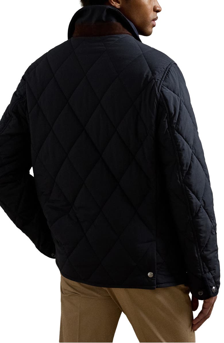 Ralph Lauren Purple Label Carleton Diamond Quilted Down Jacket, Alternate, color, Classic Chairman Navy