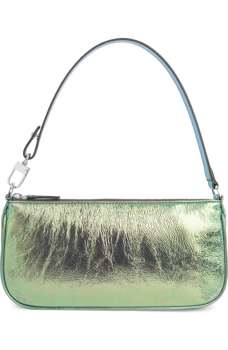 By Far Rachel Metallic Leather Convertible Shoulder Bag, Main, color,
