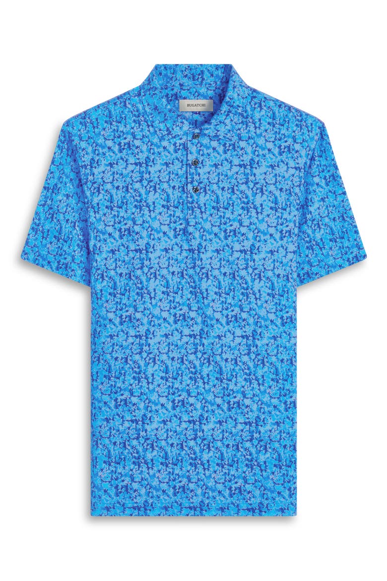 Victor OoohCotton® Abstract Print Polo, Alternate, color, CLASSIC BLUE