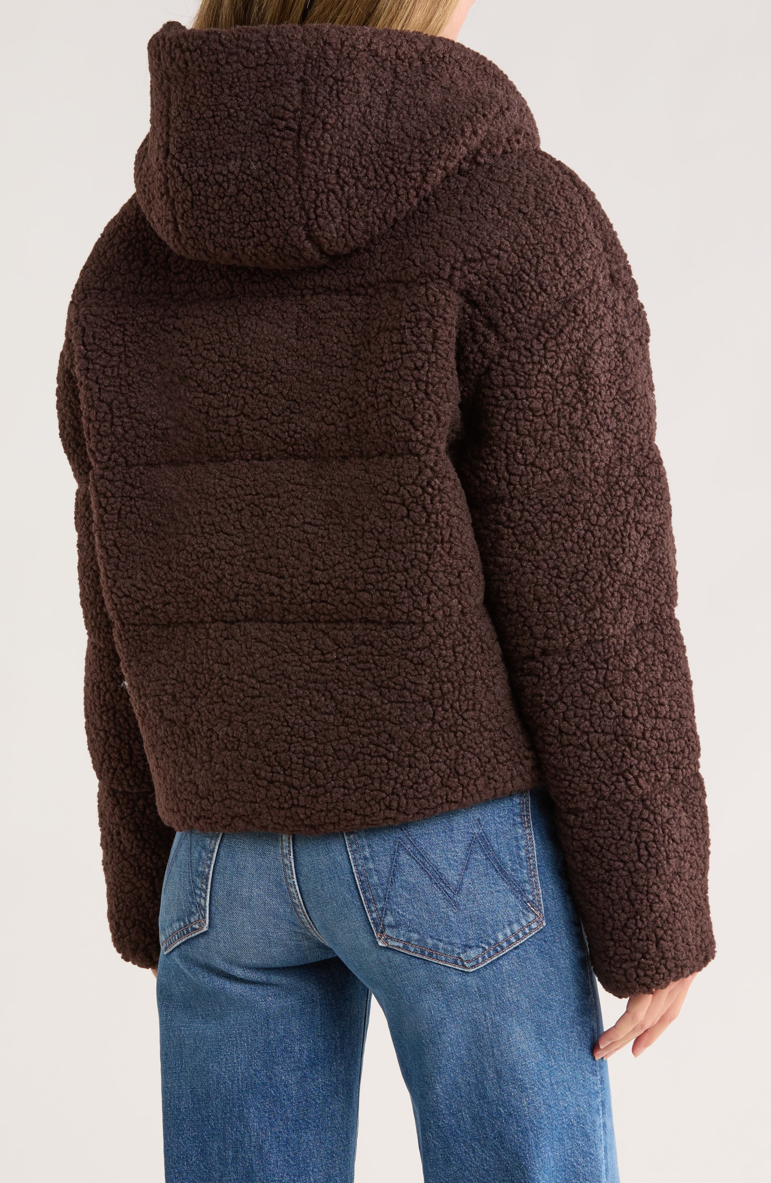 Faux Shearling Hooded Jacket - image 2