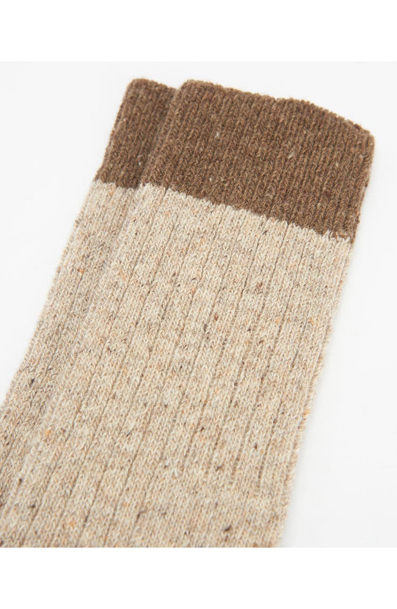 Barbour Houghton Wool Blend Boot Socks, Alternate, color, Biscuit