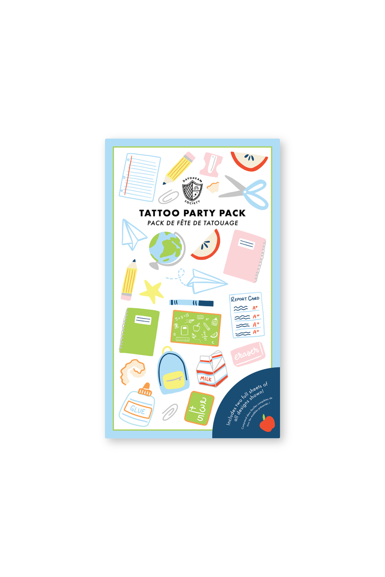 Back to School Tattoo Party Pack, Main, color, Assorted Pre-Pack