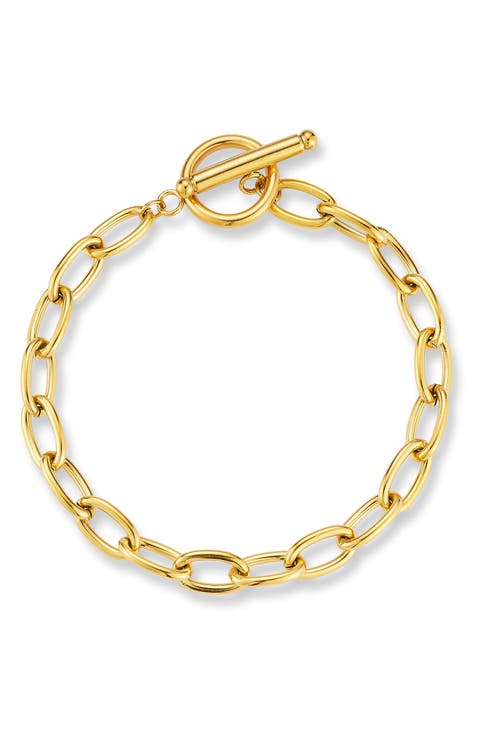 Oval Link Chain Toggle Bracelet
