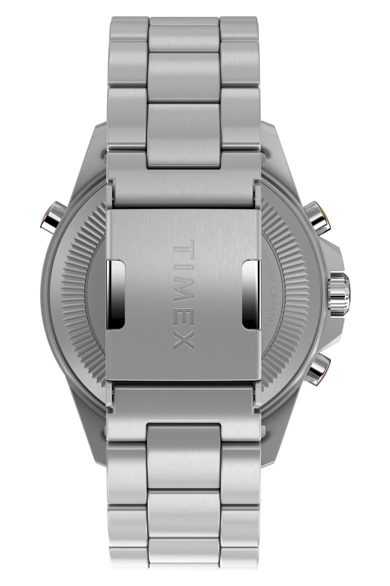 Expedition North Compass Bracelet Watch, 43mm, Alternate, color, SILVER/ BLACK/ SILVER
