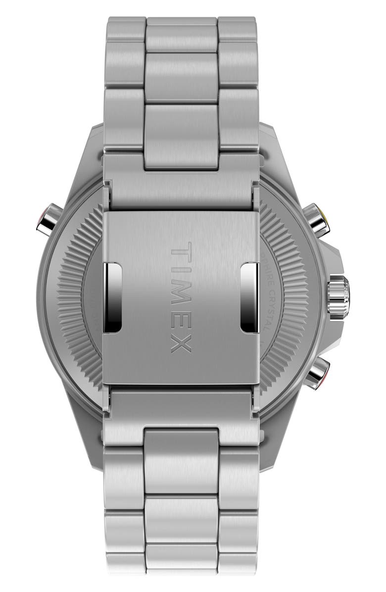 Timex<sup>®</sup> Expedition North Compass Bracelet Watch, 43mm, Alternate, color, Silver/ Black/ Silver