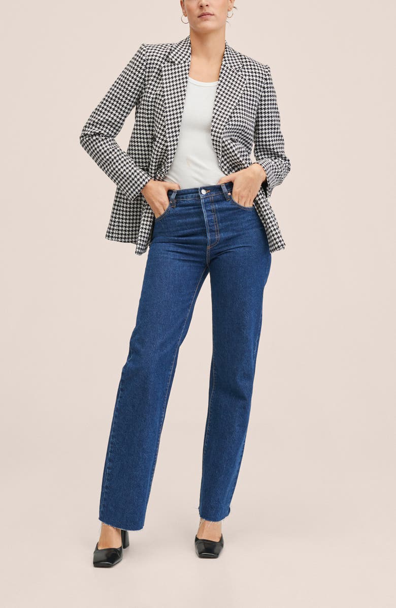 MANGO Houndstooth Blazer, Alternate, color,
