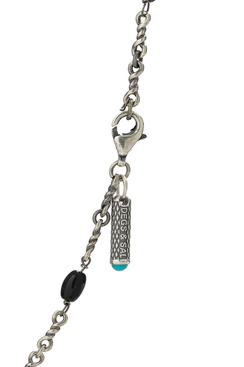 Men's Black Onyx Twisted Cable Chain Necklace, Alternate, color, SILVER