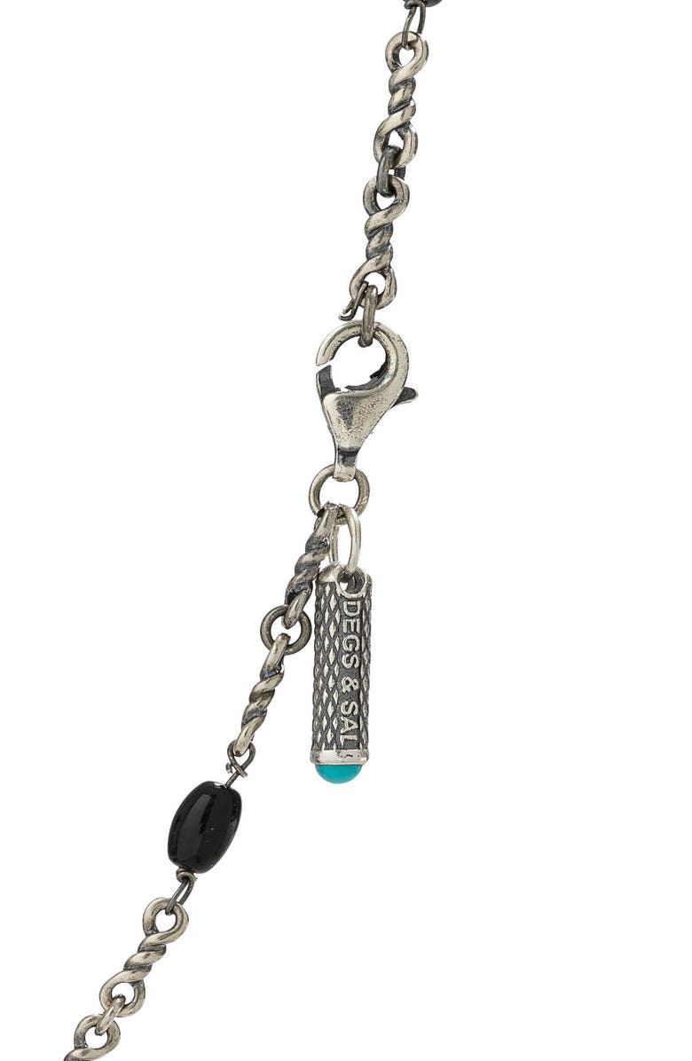 Degs & Sal Men's Black Onyx Twisted Cable Chain Necklace, Alternate, color, Silver