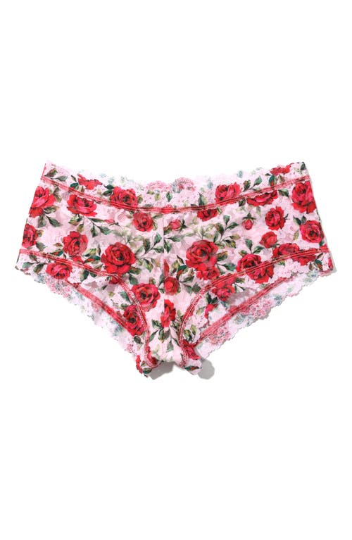 Hanky Panky Printed Signature Lace Boyshorts In Je' Taime (pink)