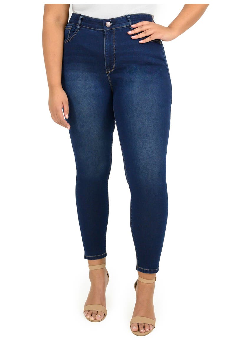 CURVE APPEAL Comfort Waist Skinny Leg Jeans, Main, color, 