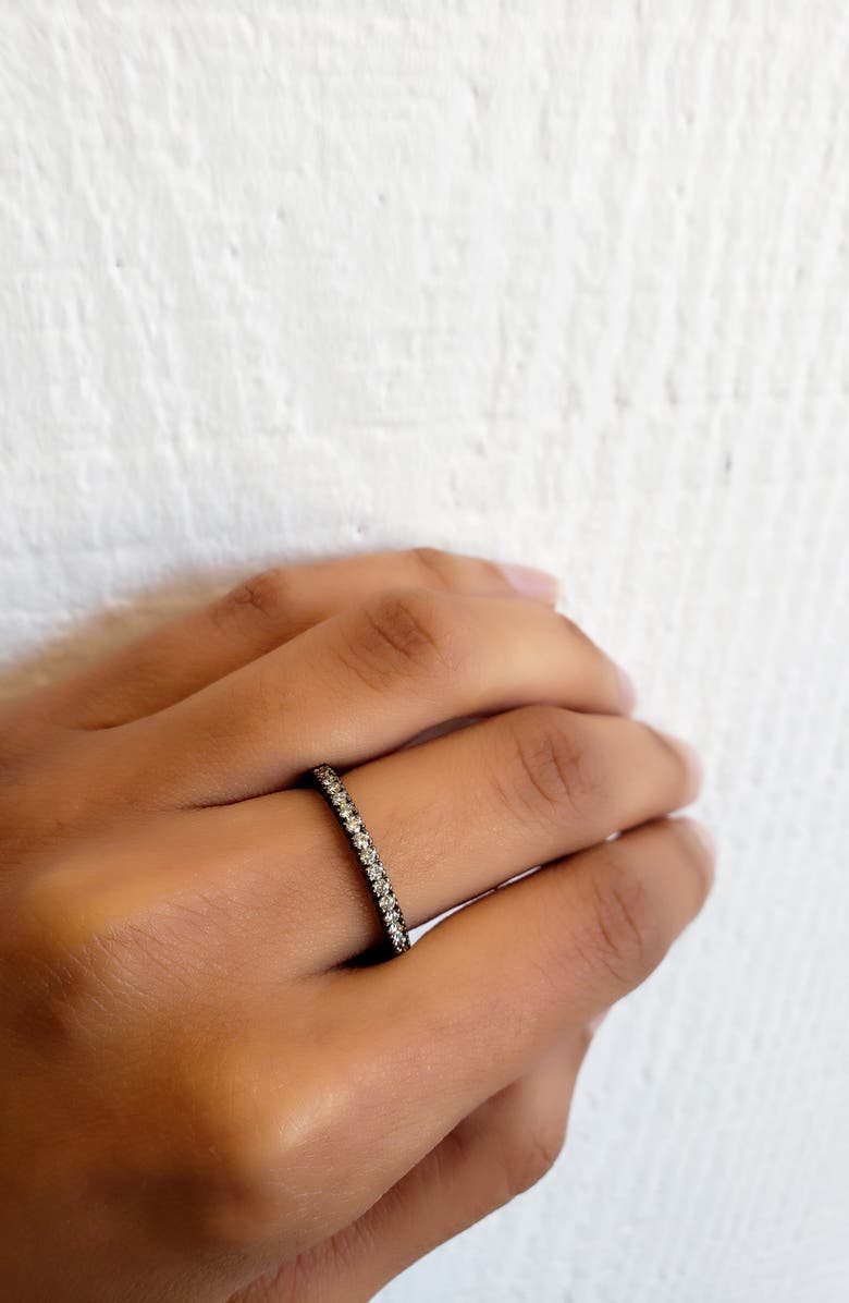 Sethi Couture Prong Set Diamond Eternity Band, Alternate, color, Black Rhodium/ Diamond