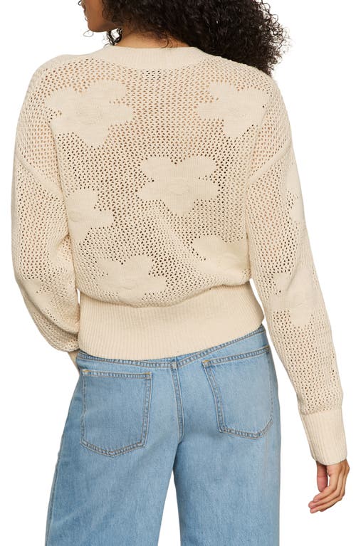 Sanctuary Flower Pop Cotton Zip Cardigan In Eco Natural