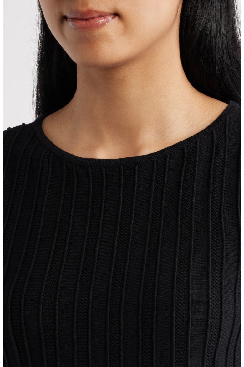 Rib Peplum Tank, Alternate, color, ANNE BLACK