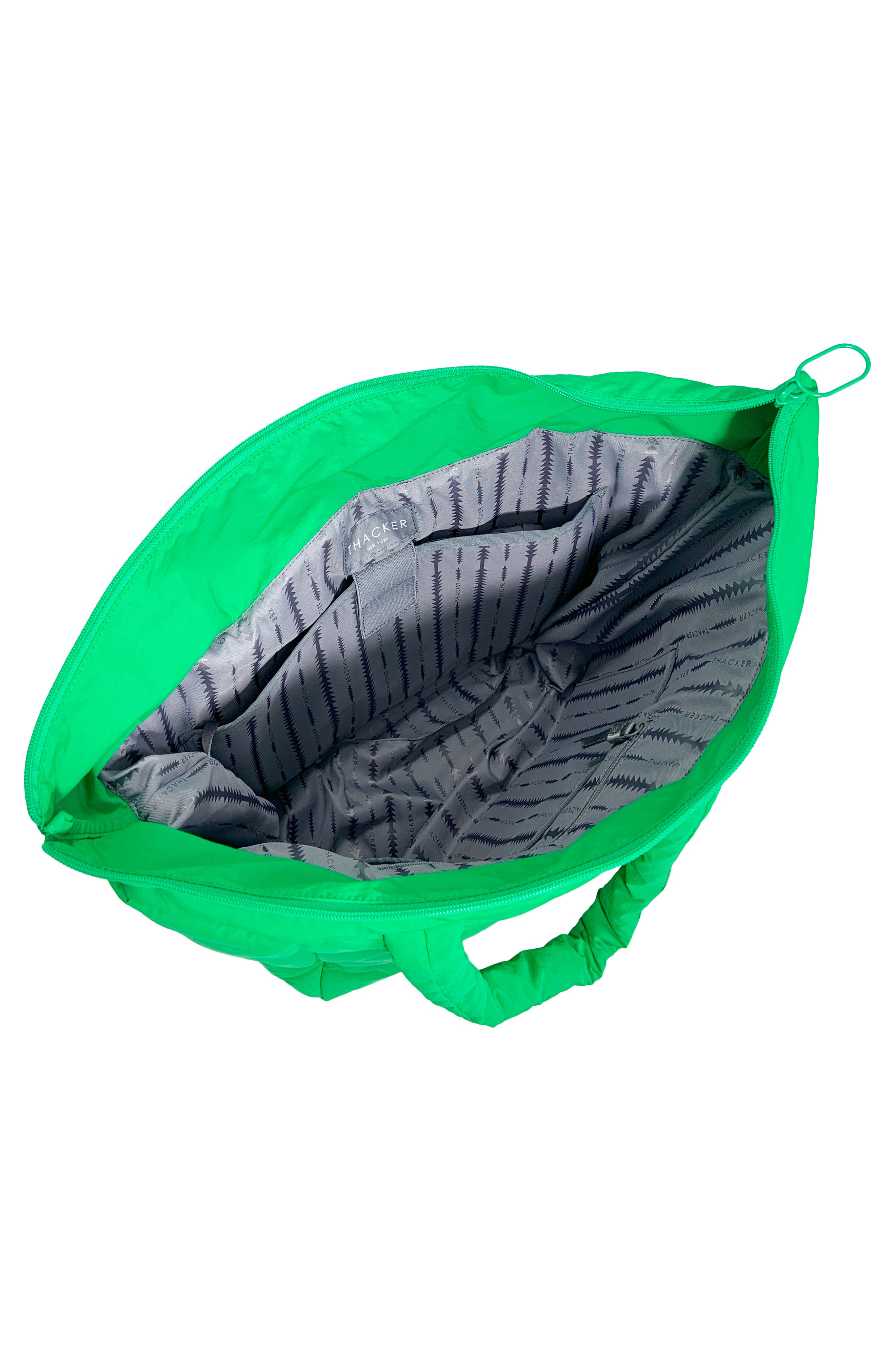 Quinn Textured Nylon Tote, Alternate, color, KELLY GREEN