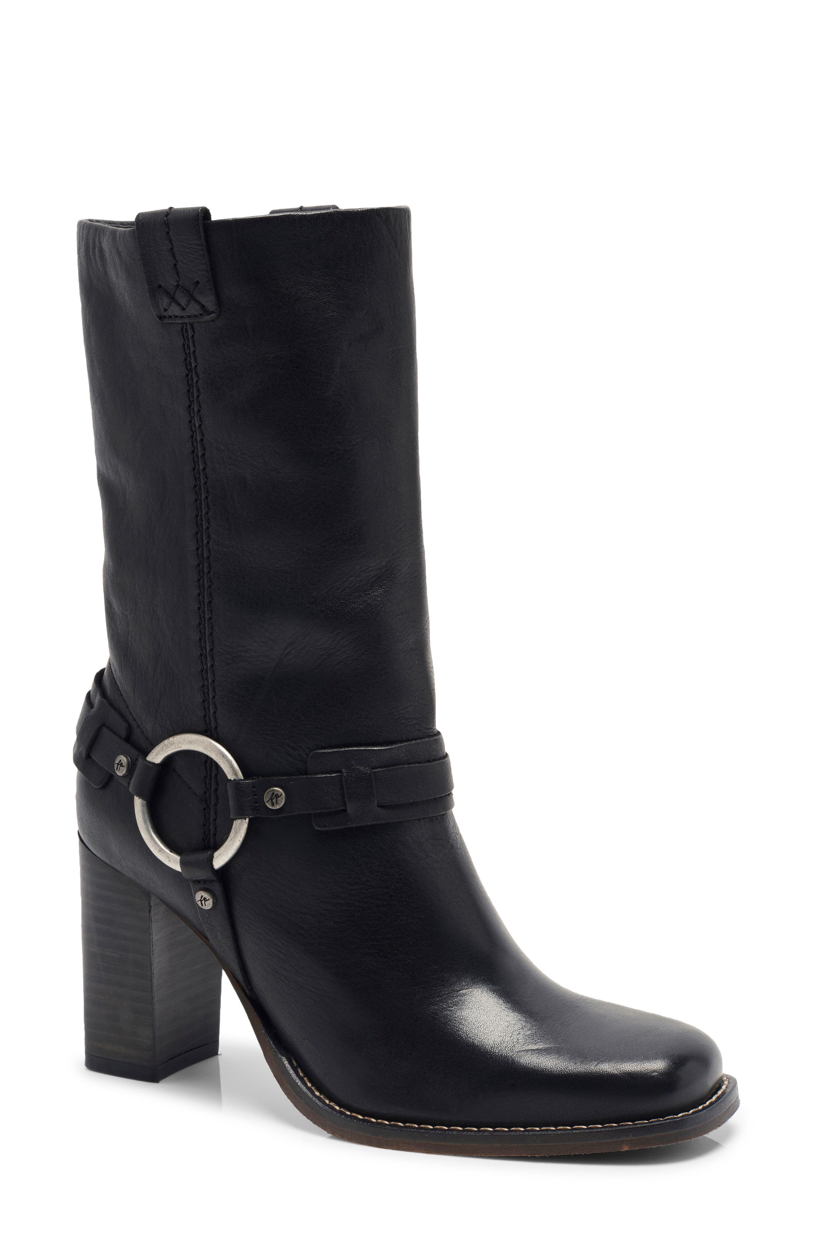Free People Hayden Harness Bootie, Main, color, Black Leather