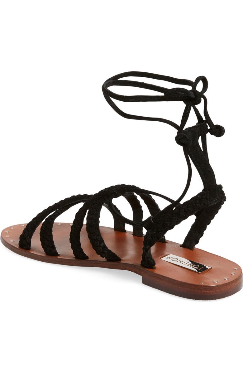 Topshop 'Farewell' Gladiator Sandals, Alternate, color,