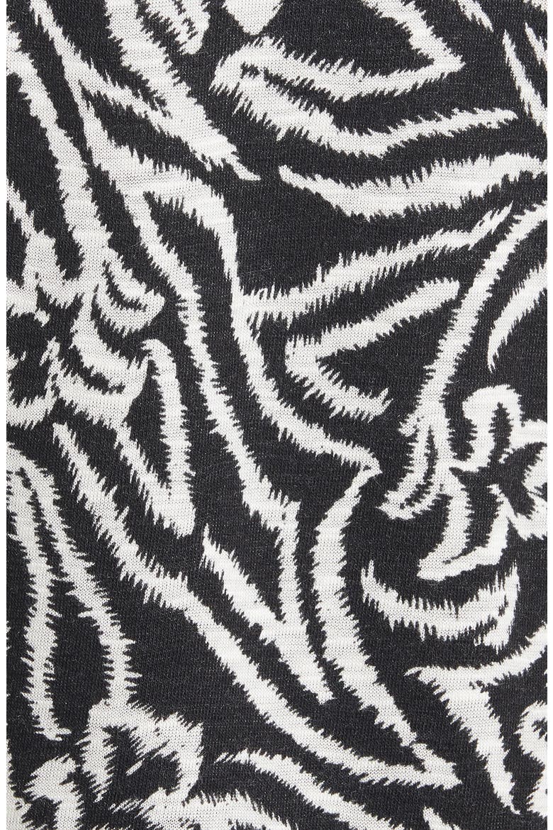 Zebra Lily Mock Neck Top, Alternate, color, BLACK COMBO