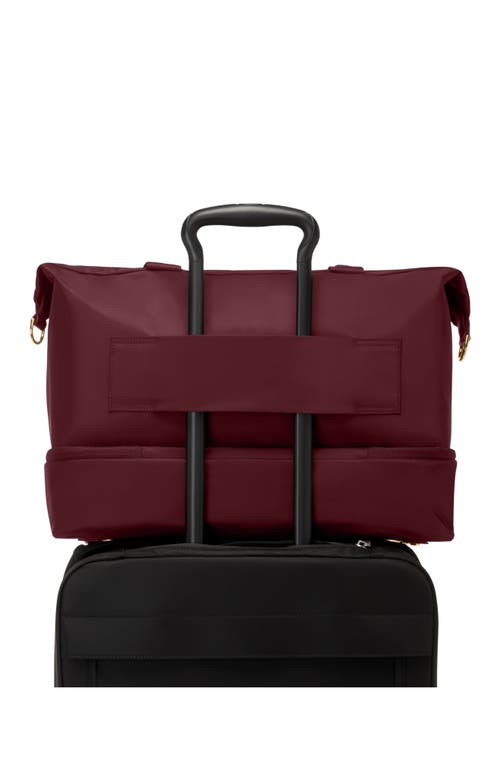 Tumi Voyageur Contine Nylon Weekend Bag In Burgundy