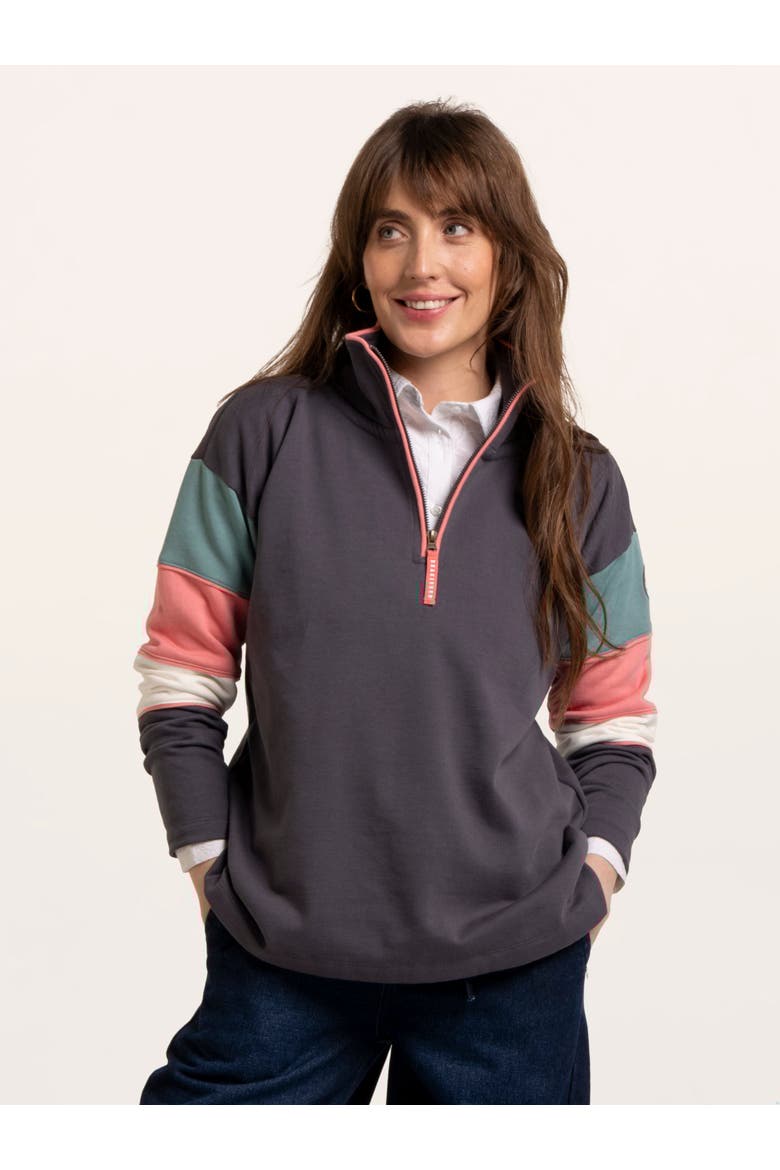 Wilverley Quarter Zip Sweatshirt, Main, color, Navy