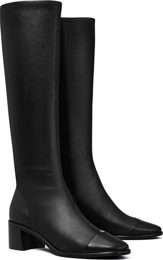 Cap Toe Knee High Boot