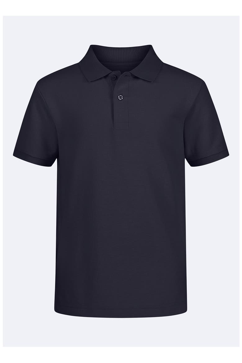 Kids' Solid Cotton Piqué Knit Polo, Main, color, 410 NAVY