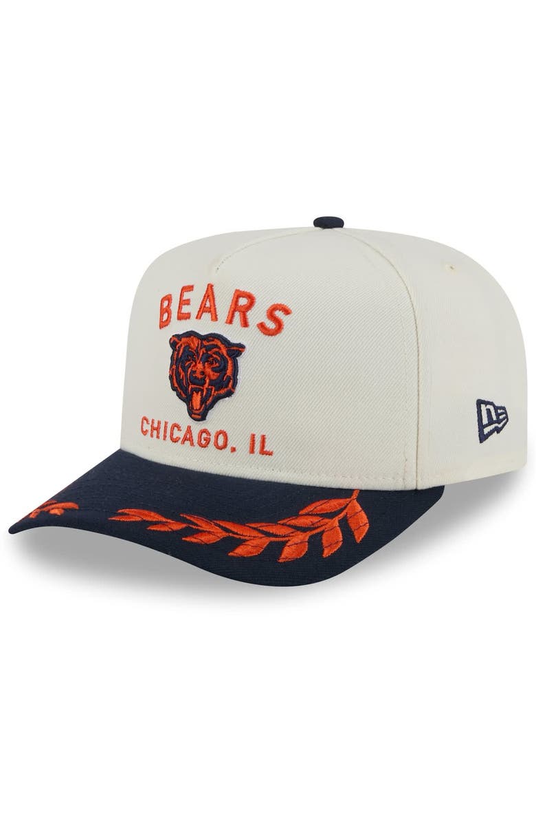 New Era Men's New Era  Cream/Navy Chicago Bears 2025 NFL Draft A-Frame 9FIFTY Snapback Hat, Main, color, 